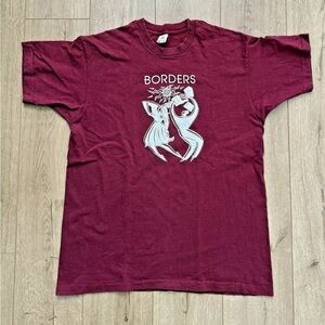 Vintage Borders Bookstore Graphic T-shirt XL 📚💎